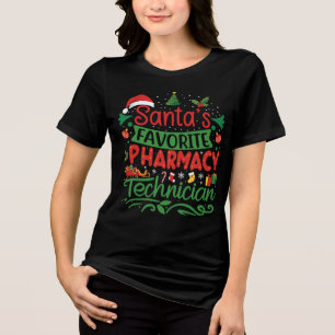 T-shirt En Tri-matière Pharmacie Noël Père Noël favori
