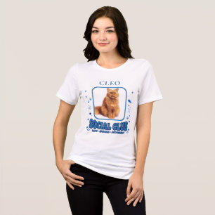 T-shirt En Tri-matière Photo de chat drôle personnalisé & nom