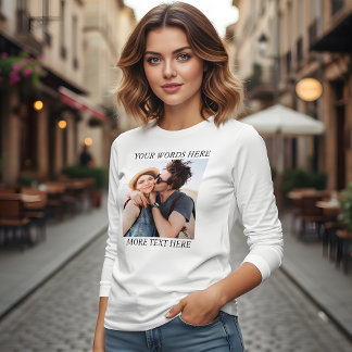 T-shirt En Tri-matière Photo et texte personnalisés