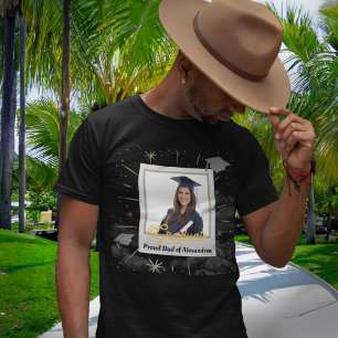 T-shirt En Tri-matière Photo Graduate Diplômé Fier Papa Maman Personnalis