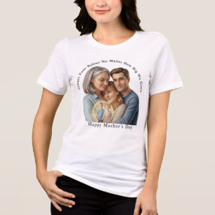 T-shirt En Tri-matière photo personnalisé de la fête des mères