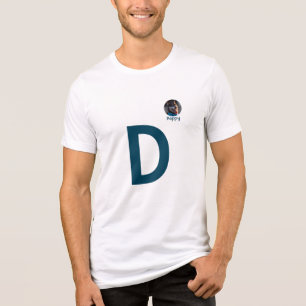 T-shirt En Tri-matière Photo personnalisée et Modèle Monogramme initial T