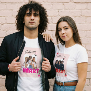 T-shirt En Tri-matière Photos de petite amie personnalisés avec nom Saint