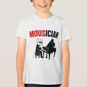 T-shirt En Tri-matière Pianiste Souris Punition Drôle d'Animal