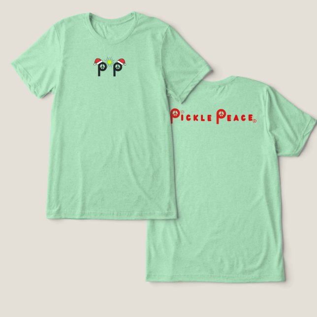 T-shirt En Tri-matière pickle peace Christmas t shirt (Design Recto & Verso)