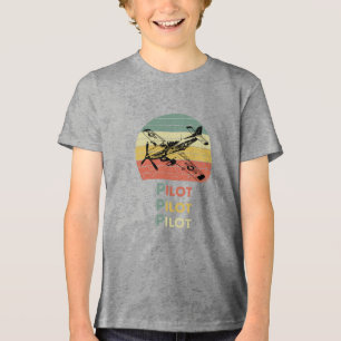 T-shirt En Tri-matière Pilote, Avion Vintage, Aviation, Rétro, Minimalist