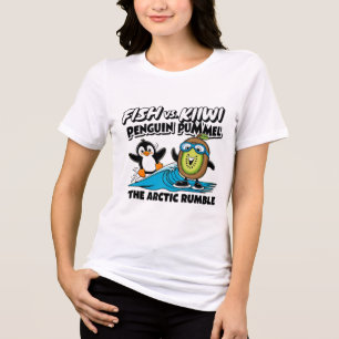 T-shirt En Tri-matière Pingouin drôle et kiwi