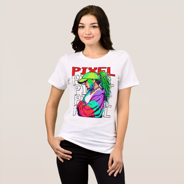 T-shirt En Tri-matière Pixel fille tuff (Recto plein)
