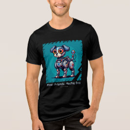 T-shirt En Tri-matière Pixel Friends : Mecha Dog (Man Tshirt) (FunnyTshir