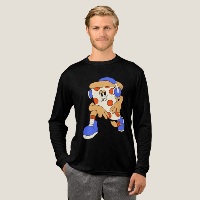 T-shirt En Tri-matière Pizza Retro (Recto complet)