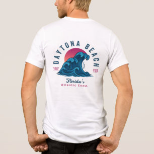 T-SHIRT  EN TRI-MATIÈRE PLAGE DE DAYTONA FLORIDE VACANCES DE VAGUES D'ÉTÉ