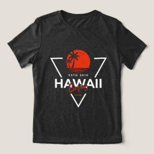 T-shirt En Tri-matière Plage tropicale vintage surf Hawaï Coucher de sole