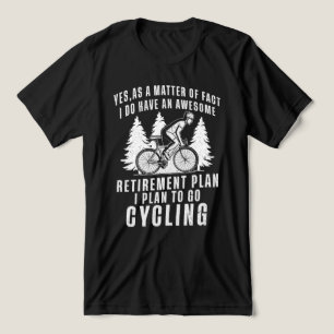 T-SHIRT  EN TRI-MATIÈRE PLAN DE RETRAITE J'AI L'INTENTION DE VÉLO