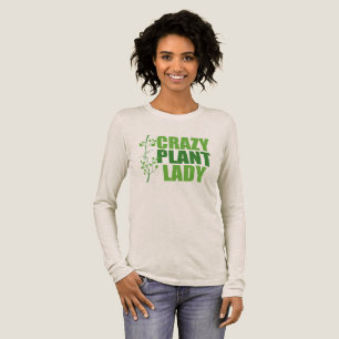 T-shirt En Tri-matière Plante folle Lady Cute Long Sleeve Femme