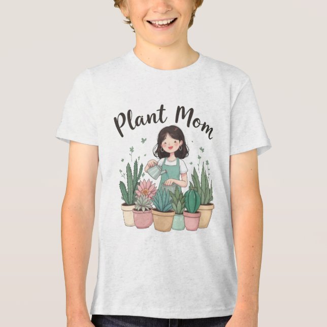 T-shirt En Tri-matière Plante Maman Enfants (Recto)