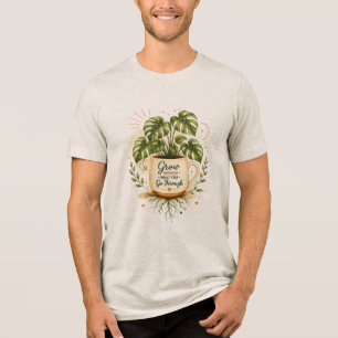 T-shirt En Tri-matière Plante Monstera dans une tasse à café   Botanique 