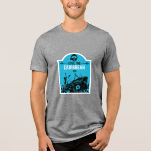 T-shirt En Tri-matière Plongée sur épaves Caraïbes 
