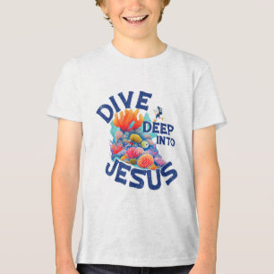 T-shirt En Tri-matière Plongez Deep In Jesus Vbs Christian Scuba Plongée