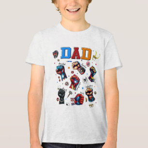 T-shirt En Tri-matière Poing papa Superhero