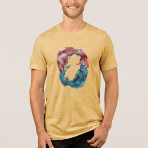 T-shirt En Tri-matière Poissons Zodiaque Horoscope Signe d'Eau Astrologie