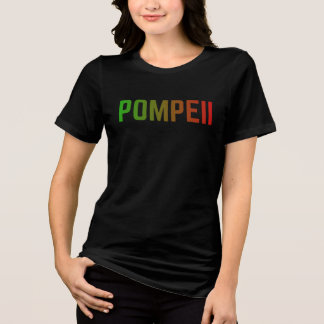 T-shirt En Tri-matière Pompéi Italie Conception Typographique Minimale