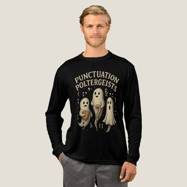 T-shirt En Tri-matière Ponctuation Poltergeists fantôme Halloween enseign (Recto complet)