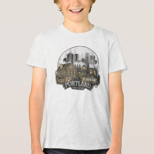 T-shirt En Tri-matière Portland City Oregon USA