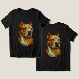 T-shirt En Tri-matière Portrait de chien Pitbull