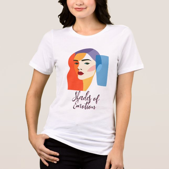 T-shirt En Tri-matière Portrait de femme Abstraite dynamique (Recto)