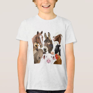 T-shirt En Tri-matière Portrait drôle d'animal de ferme