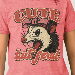 T-shirt En Tri-matière Possum mignon mais féral : Humour Sarcastique Vint