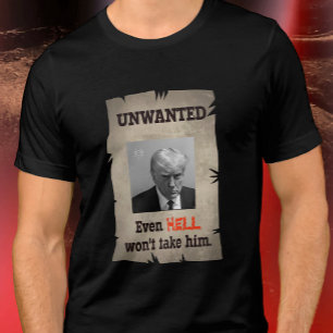T-shirt En Tri-matière Poster Recherché de Trump (Un) Même l'enfer ne le 