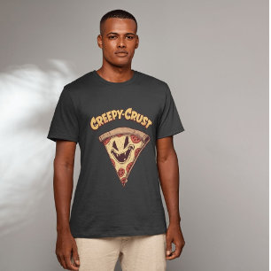 T-shirt En Tri-matière Poulet de Pizza Éffrayante Halloween à croûte dépl