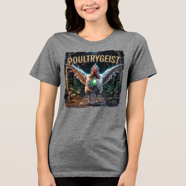 T-shirt En Tri-matière Poultrygeist Photographie Combo Créature Drôle (Recto)
