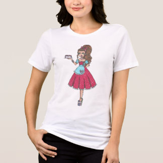 T-shirt En Tri-matière Poupée de femme de ménage avec robe rouge