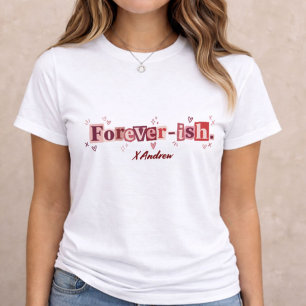 T-shirt En Tri-matière Pour toujours - Cadeau de la Saint-Valentin de col