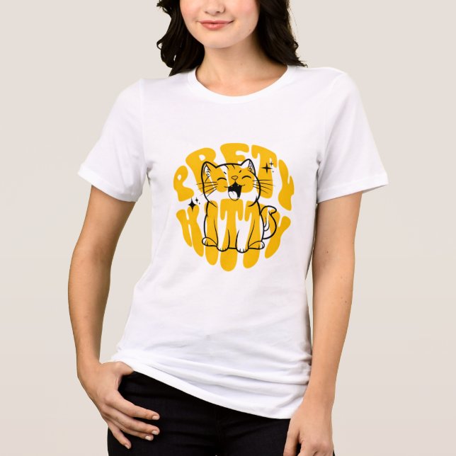 T-shirt En Tri-matière Pretty kitty cute cat (Recto)