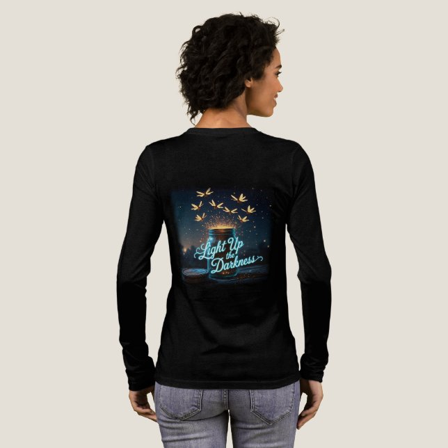 T-shirt En Tri-matière Prévention du suicide : "Lumière sur l'obscurité" (Verso complet)