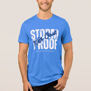 T-shirt En Tri-matière Prière Christianisme Verset Biblique Bleu Graphiqu