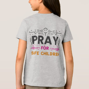 T-shirt En Tri-matière Priez pour les enfants en sécurité