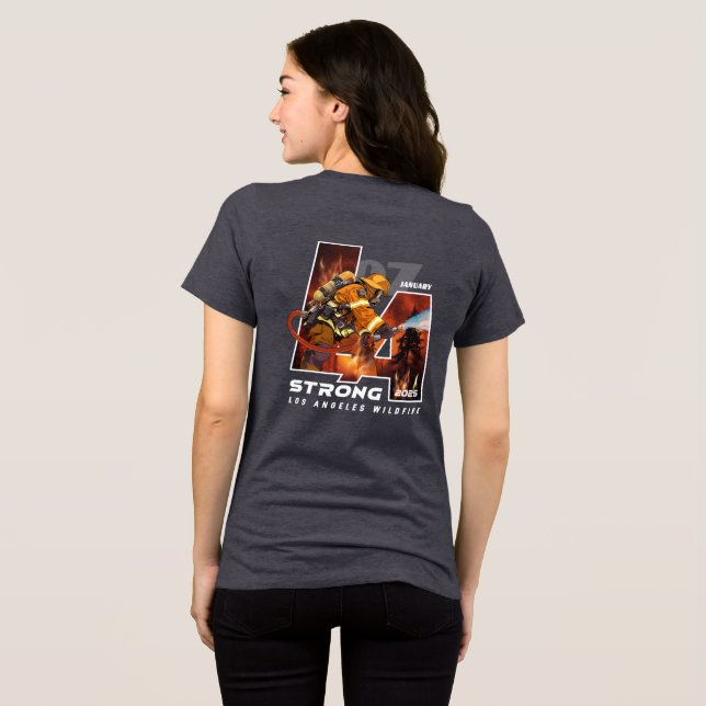 T-shirt En Tri-matière Priez pour Los Angeles (2) | Femme (Verso intégral)