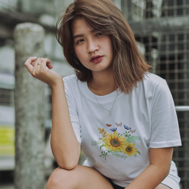 T-shirt En Tri-matière printemps de tournesol (Créateur téléchargé)