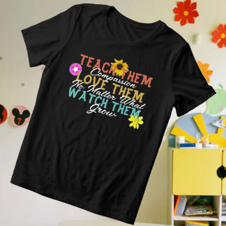 T-shirt En Tri-matière Professeur Floral Leur Apprendre À Les Aimer Rétro