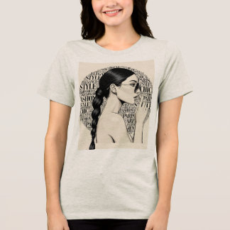 T-shirt En Tri-matière Profil d'élégance parisienne Art de nuage de mots