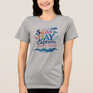 T-shirt En Tri-matière Profitez de la journée – Édition baleines et vague