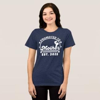 T-shirt En Tri-matière Promu à Mère Est. 2025 - Nouvelle grossesse de mam