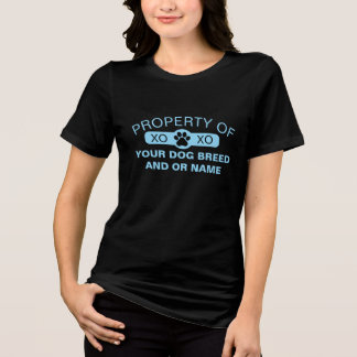T-shirt En Tri-matière Propriété LT personnalisée de [race/nom de chien]