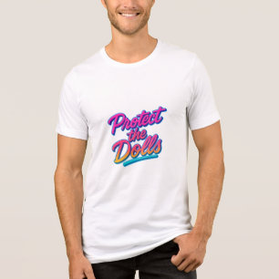 T-shirt En Tri-matière Protégez les poupées Art Rétro Néon