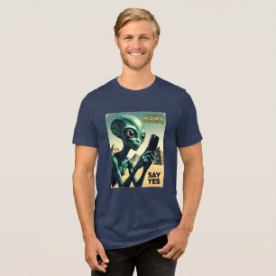 T-shirt En Tri-matière Pyramide UFO de l'Alien antique