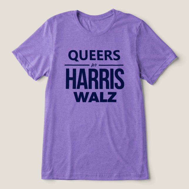 T-shirt En Tri-matière Queers pour Harris Walz (Design Recto)